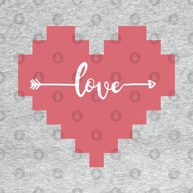 Pixel heart love. Valentines Day by AndArte